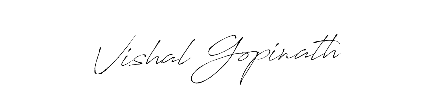Vishal Gopinath stylish signature style. Best Handwritten Sign (Antro_Vectra) for my name. Handwritten Signature Collection Ideas for my name Vishal Gopinath. Vishal Gopinath signature style 6 images and pictures png