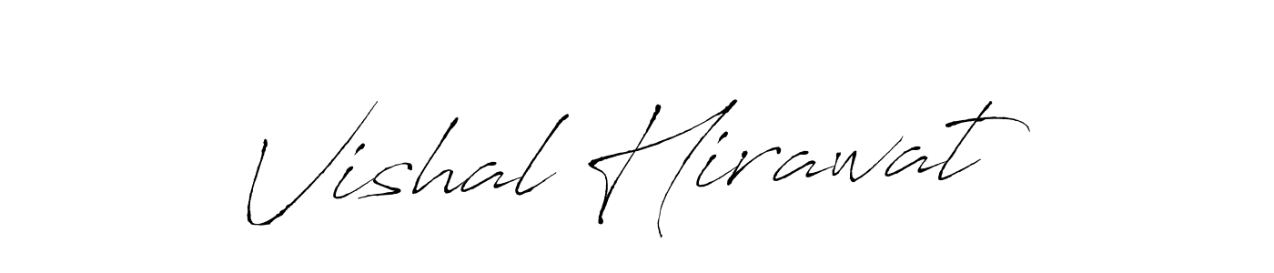 Create a beautiful signature design for name Vishal Hirawat. With this signature (Antro_Vectra) fonts, you can make a handwritten signature for free. Vishal Hirawat signature style 6 images and pictures png