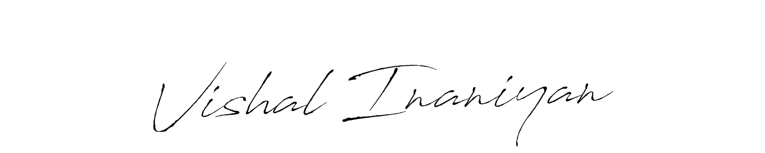 Make a beautiful signature design for name Vishal Inaniyan. With this signature (Antro_Vectra) style, you can create a handwritten signature for free. Vishal Inaniyan signature style 6 images and pictures png