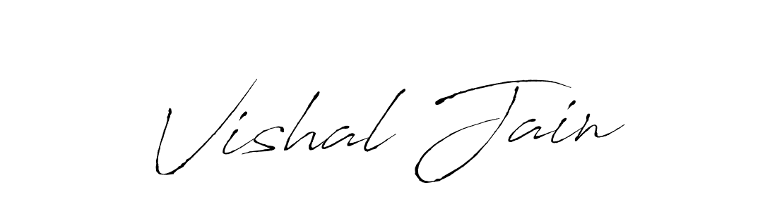 Make a beautiful signature design for name Vishal Jain. With this signature (Antro_Vectra) style, you can create a handwritten signature for free. Vishal Jain signature style 6 images and pictures png