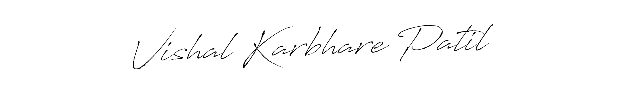 Design your own signature with our free online signature maker. With this signature software, you can create a handwritten (Antro_Vectra) signature for name Vishal Karbhare Patil. Vishal Karbhare Patil signature style 6 images and pictures png