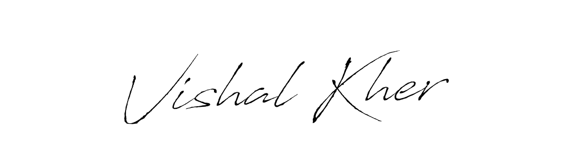 Create a beautiful signature design for name Vishal Kher. With this signature (Antro_Vectra) fonts, you can make a handwritten signature for free. Vishal Kher signature style 6 images and pictures png
