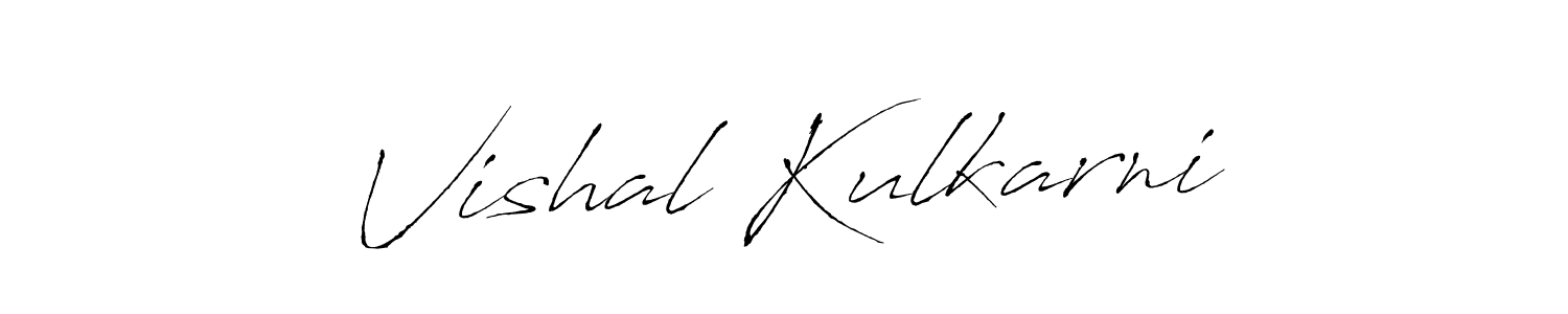 Create a beautiful signature design for name Vishal Kulkarni. With this signature (Antro_Vectra) fonts, you can make a handwritten signature for free. Vishal Kulkarni signature style 6 images and pictures png