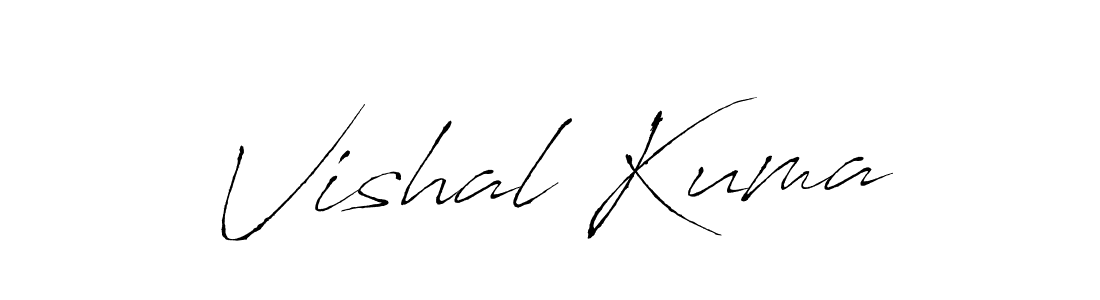 Use a signature maker to create a handwritten signature online. With this signature software, you can design (Antro_Vectra) your own signature for name Vishal Kuma. Vishal Kuma signature style 6 images and pictures png