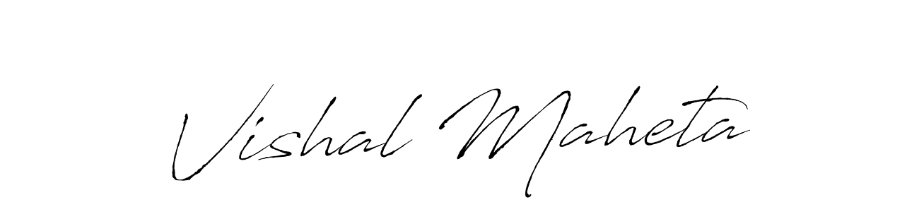 The best way (Antro_Vectra) to make a short signature is to pick only two or three words in your name. The name Vishal Maheta include a total of six letters. For converting this name. Vishal Maheta signature style 6 images and pictures png