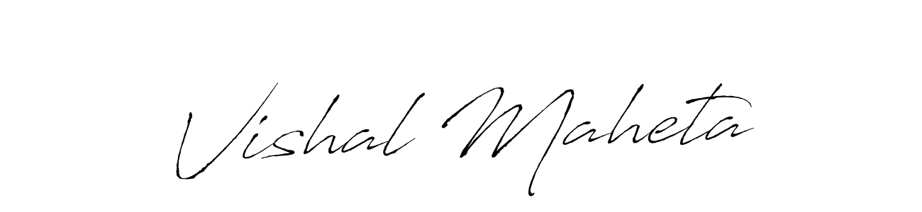 The best way (Antro_Vectra) to make a short signature is to pick only two or three words in your name. The name Vishal Maheta include a total of six letters. For converting this name. Vishal Maheta signature style 6 images and pictures png