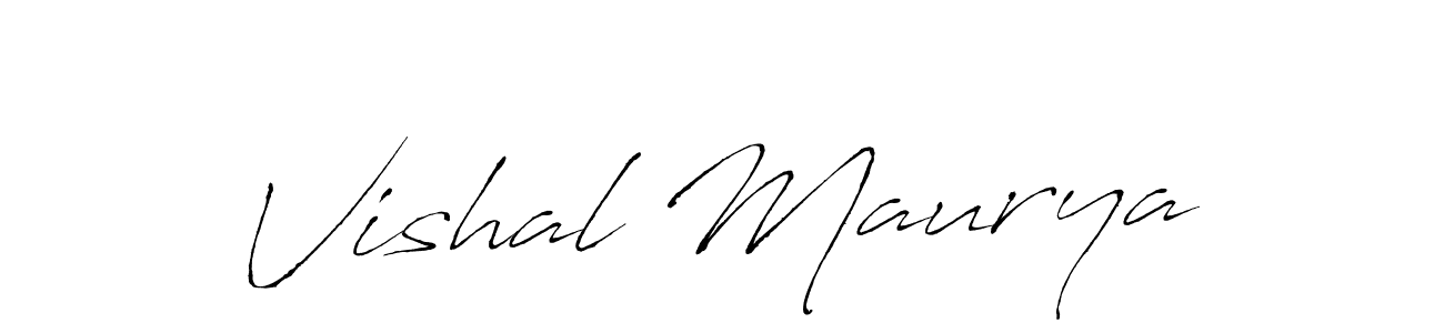 How to make Vishal Maurya name signature. Use Antro_Vectra style for creating short signs online. This is the latest handwritten sign. Vishal Maurya signature style 6 images and pictures png