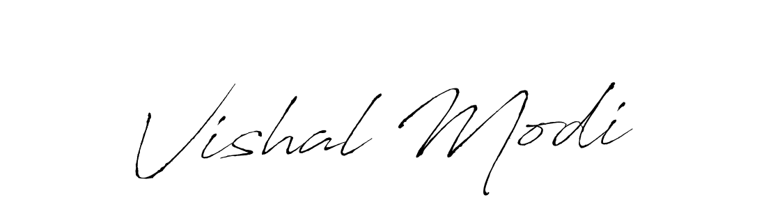 Vishal Modi stylish signature style. Best Handwritten Sign (Antro_Vectra) for my name. Handwritten Signature Collection Ideas for my name Vishal Modi. Vishal Modi signature style 6 images and pictures png