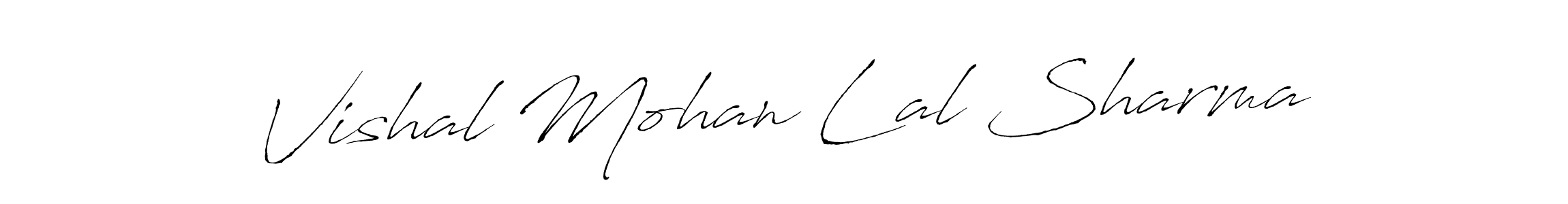 How to make Vishal Mohan Lal Sharma signature? Antro_Vectra is a professional autograph style. Create handwritten signature for Vishal Mohan Lal Sharma name. Vishal Mohan Lal Sharma signature style 6 images and pictures png