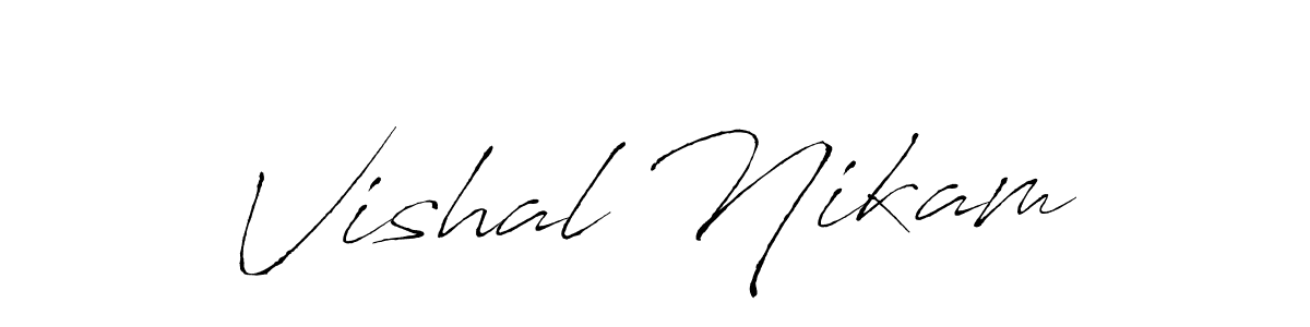 Use a signature maker to create a handwritten signature online. With this signature software, you can design (Antro_Vectra) your own signature for name Vishal Nikam. Vishal Nikam signature style 6 images and pictures png