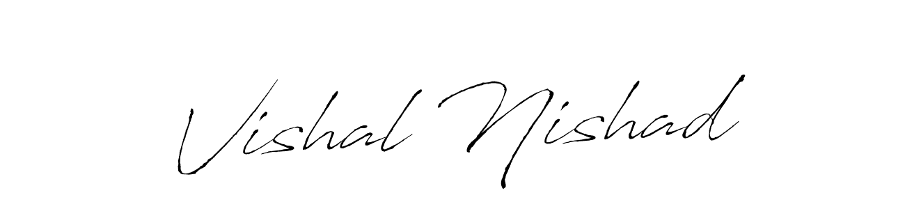 Vishal Nishad stylish signature style. Best Handwritten Sign (Antro_Vectra) for my name. Handwritten Signature Collection Ideas for my name Vishal Nishad. Vishal Nishad signature style 6 images and pictures png