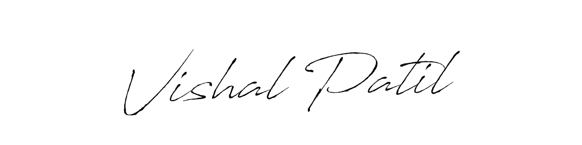How to make Vishal Patil name signature. Use Antro_Vectra style for creating short signs online. This is the latest handwritten sign. Vishal Patil signature style 6 images and pictures png