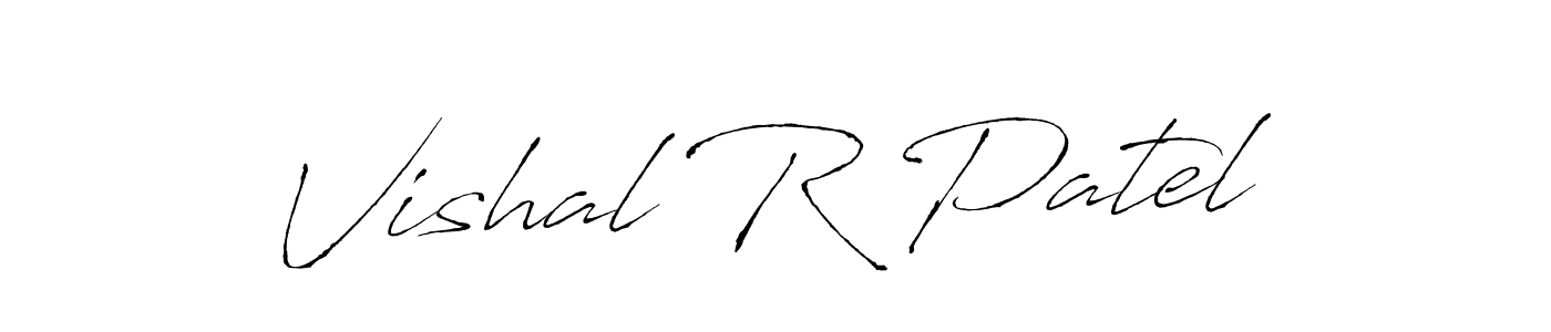 How to make Vishal R Patel name signature. Use Antro_Vectra style for creating short signs online. This is the latest handwritten sign. Vishal R Patel signature style 6 images and pictures png