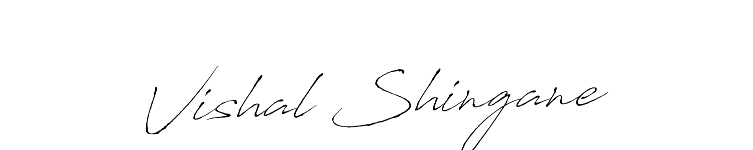 Create a beautiful signature design for name Vishal Shingane. With this signature (Antro_Vectra) fonts, you can make a handwritten signature for free. Vishal Shingane signature style 6 images and pictures png