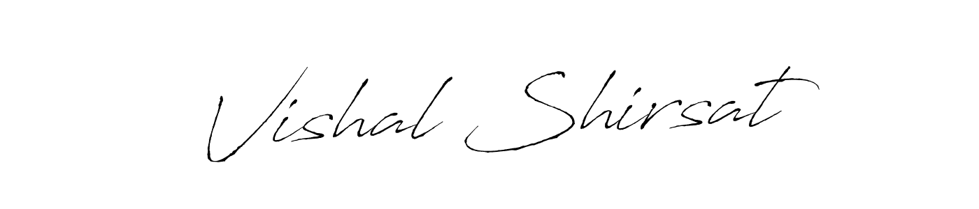 Use a signature maker to create a handwritten signature online. With this signature software, you can design (Antro_Vectra) your own signature for name Vishal Shirsat. Vishal Shirsat signature style 6 images and pictures png