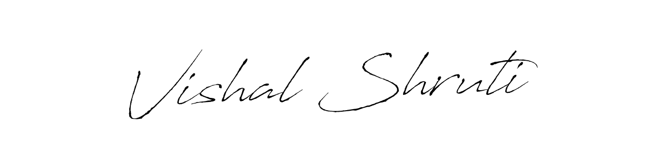 Similarly Antro_Vectra is the best handwritten signature design. Signature creator online .You can use it as an online autograph creator for name Vishal Shruti. Vishal Shruti signature style 6 images and pictures png