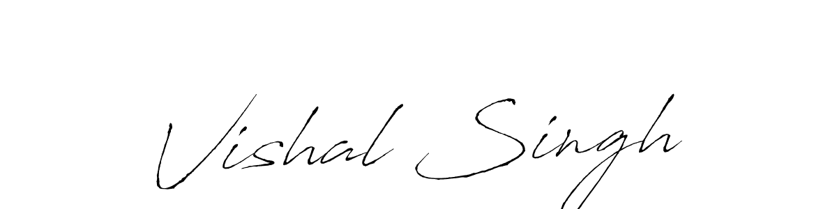 Design your own signature with our free online signature maker. With this signature software, you can create a handwritten (Antro_Vectra) signature for name Vishal Singh. Vishal Singh signature style 6 images and pictures png