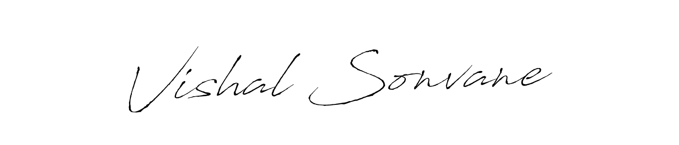 Design your own signature with our free online signature maker. With this signature software, you can create a handwritten (Antro_Vectra) signature for name Vishal Sonvane. Vishal Sonvane signature style 6 images and pictures png