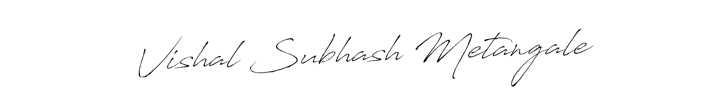 Similarly Antro_Vectra is the best handwritten signature design. Signature creator online .You can use it as an online autograph creator for name Vishal Subhash Metangale. Vishal Subhash Metangale signature style 6 images and pictures png
