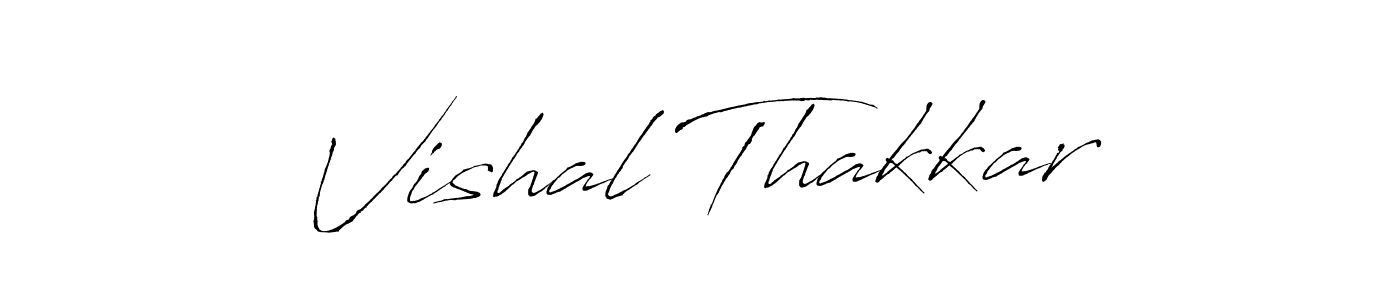 Make a beautiful signature design for name Vishal Thakkar. With this signature (Antro_Vectra) style, you can create a handwritten signature for free. Vishal Thakkar signature style 6 images and pictures png