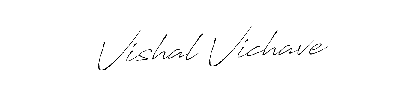 How to make Vishal Vichave signature? Antro_Vectra is a professional autograph style. Create handwritten signature for Vishal Vichave name. Vishal Vichave signature style 6 images and pictures png