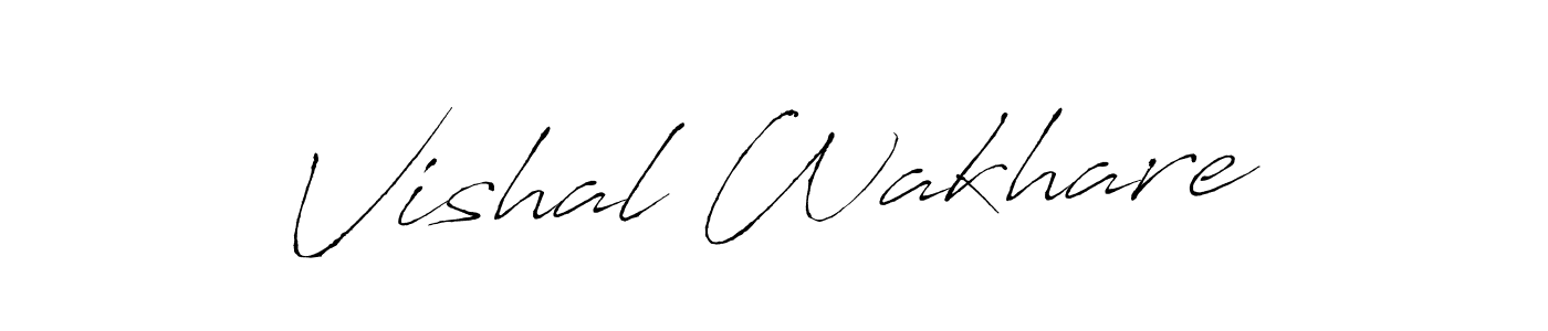 This is the best signature style for the Vishal Wakhare name. Also you like these signature font (Antro_Vectra). Mix name signature. Vishal Wakhare signature style 6 images and pictures png