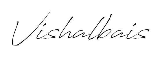 Looking for an artistic signature for Vishalbais? The Antro_Vectra calligraphy style gives a sophisticated flow suitable for business cards and emails. Vishalbais signature style 6 images and pictures png