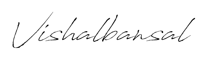 Enhance your business communications with Vishalbansal signature in Antro_Vectra lettering. Clean, modern, and universally compatible. Vishalbansal signature style 6 images and pictures png