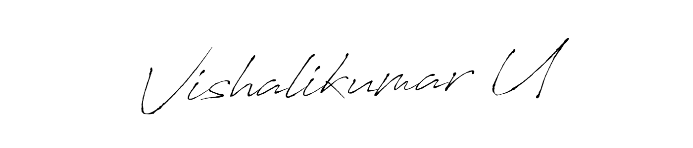 Also we have Vishalikumar U name is the best signature style. Create professional handwritten signature collection using Antro_Vectra autograph style. Vishalikumar U signature style 6 images and pictures png