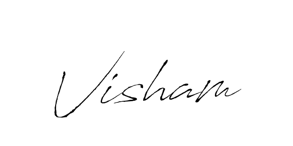 Create a beautiful signature design for name Visham. With this signature (Antro_Vectra) fonts, you can make a handwritten signature for free. Visham signature style 6 images and pictures png