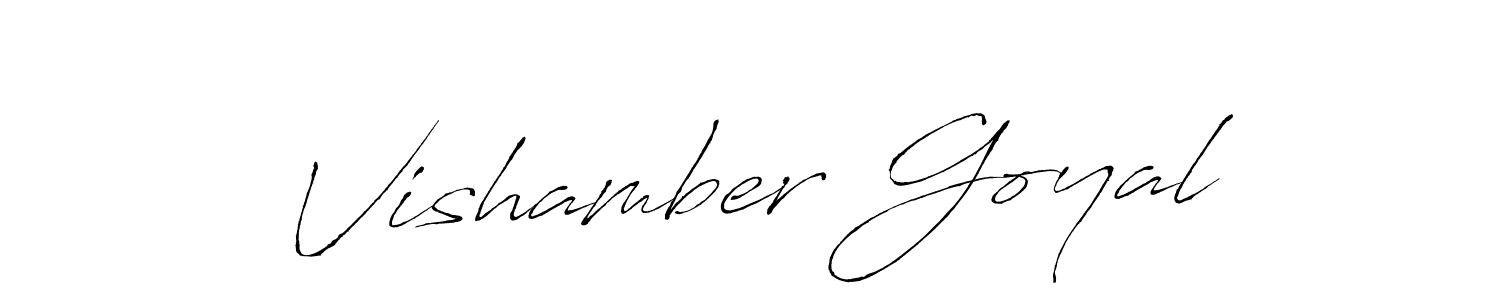 How to make Vishamber Goyal signature? Antro_Vectra is a professional autograph style. Create handwritten signature for Vishamber Goyal name. Vishamber Goyal signature style 6 images and pictures png