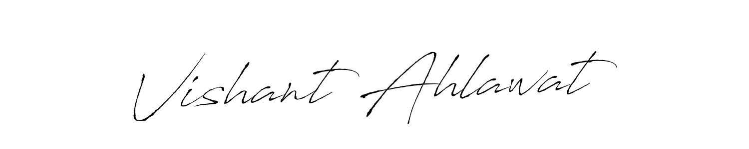 How to make Vishant Ahlawat signature? Antro_Vectra is a professional autograph style. Create handwritten signature for Vishant Ahlawat name. Vishant Ahlawat signature style 6 images and pictures png