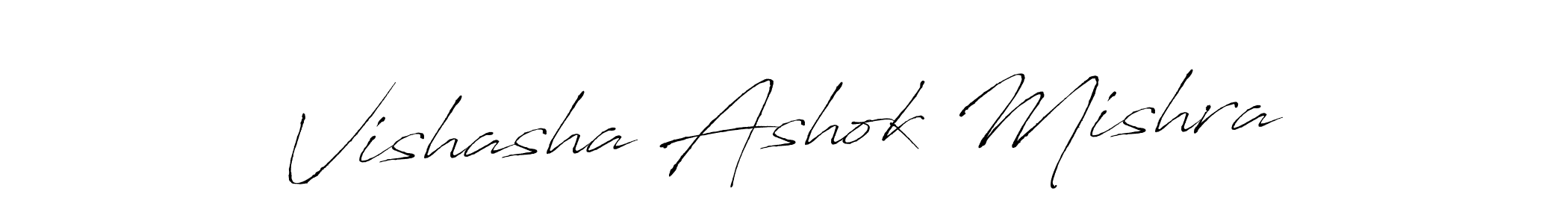 Design your own signature with our free online signature maker. With this signature software, you can create a handwritten (Antro_Vectra) signature for name Vishasha Ashok Mishra. Vishasha Ashok Mishra signature style 6 images and pictures png