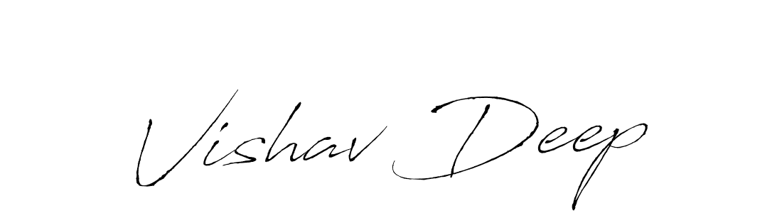 Use a signature maker to create a handwritten signature online. With this signature software, you can design (Antro_Vectra) your own signature for name Vishav Deep. Vishav Deep signature style 6 images and pictures png