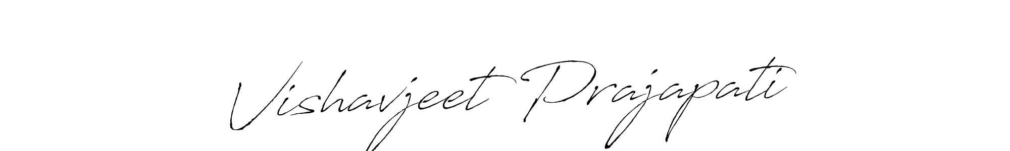 Vishavjeet Prajapati stylish signature style. Best Handwritten Sign (Antro_Vectra) for my name. Handwritten Signature Collection Ideas for my name Vishavjeet Prajapati. Vishavjeet Prajapati signature style 6 images and pictures png