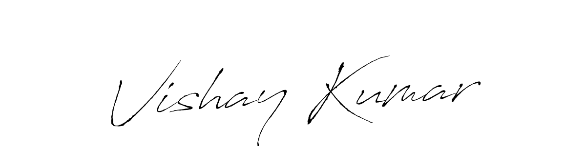 Design your own signature with our free online signature maker. With this signature software, you can create a handwritten (Antro_Vectra) signature for name Vishay Kumar. Vishay Kumar signature style 6 images and pictures png