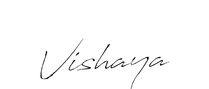 Use a signature maker to create a handwritten signature online. With this signature software, you can design (Antro_Vectra) your own signature for name Vishaya. Vishaya signature style 6 images and pictures png