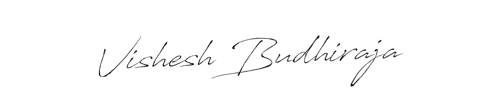 Design your own signature with our free online signature maker. With this signature software, you can create a handwritten (Antro_Vectra) signature for name Vishesh Budhiraja. Vishesh Budhiraja signature style 6 images and pictures png