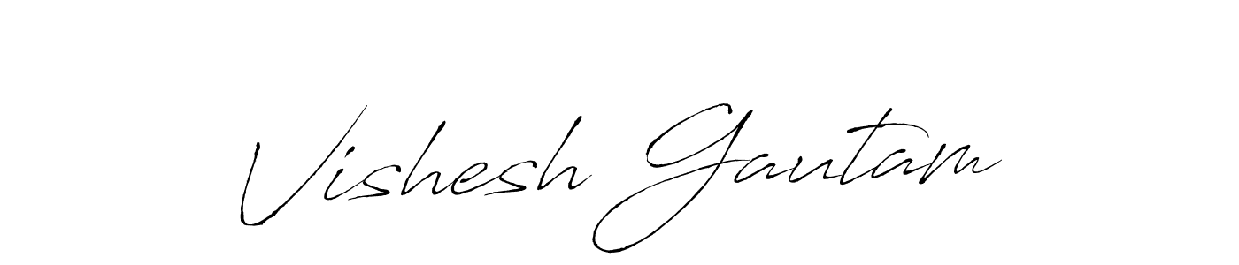 Vishesh Gautam stylish signature style. Best Handwritten Sign (Antro_Vectra) for my name. Handwritten Signature Collection Ideas for my name Vishesh Gautam. Vishesh Gautam signature style 6 images and pictures png