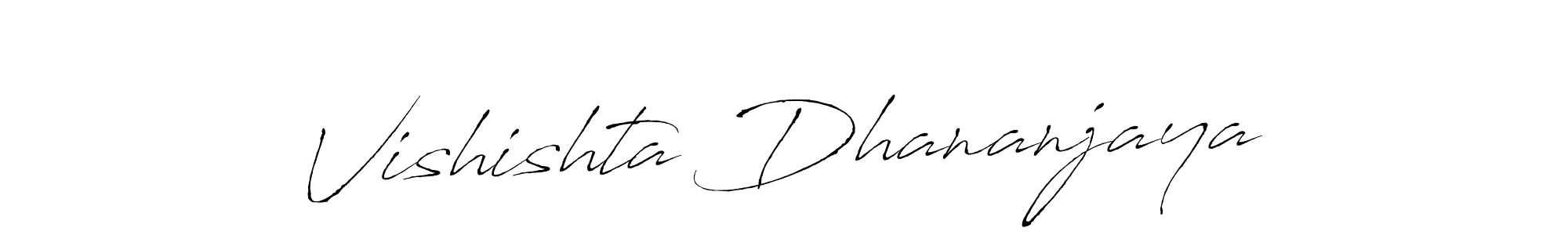 You should practise on your own different ways (Antro_Vectra) to write your name (Vishishta Dhananjaya) in signature. don't let someone else do it for you. Vishishta Dhananjaya signature style 6 images and pictures png