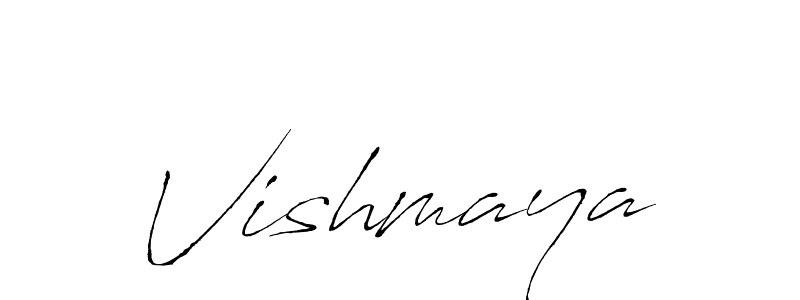 How to make Vishmaya name signature. Use Antro_Vectra style for creating short signs online. This is the latest handwritten sign. Vishmaya signature style 6 images and pictures png