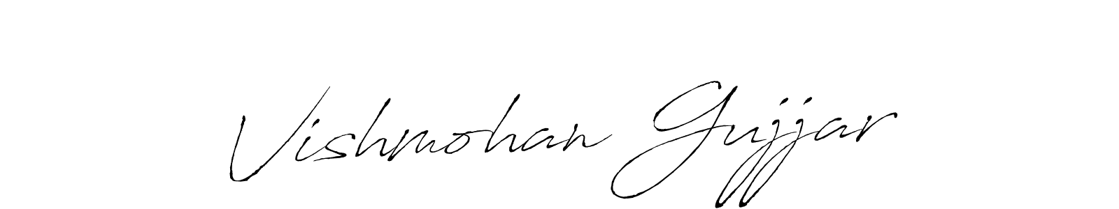 Vishmohan Gujjar stylish signature style. Best Handwritten Sign (Antro_Vectra) for my name. Handwritten Signature Collection Ideas for my name Vishmohan Gujjar. Vishmohan Gujjar signature style 6 images and pictures png