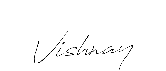 Vishnay stylish signature style. Best Handwritten Sign (Antro_Vectra) for my name. Handwritten Signature Collection Ideas for my name Vishnay. Vishnay signature style 6 images and pictures png