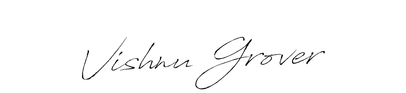 Design your own signature with our free online signature maker. With this signature software, you can create a handwritten (Antro_Vectra) signature for name Vishnu Grover. Vishnu Grover signature style 6 images and pictures png