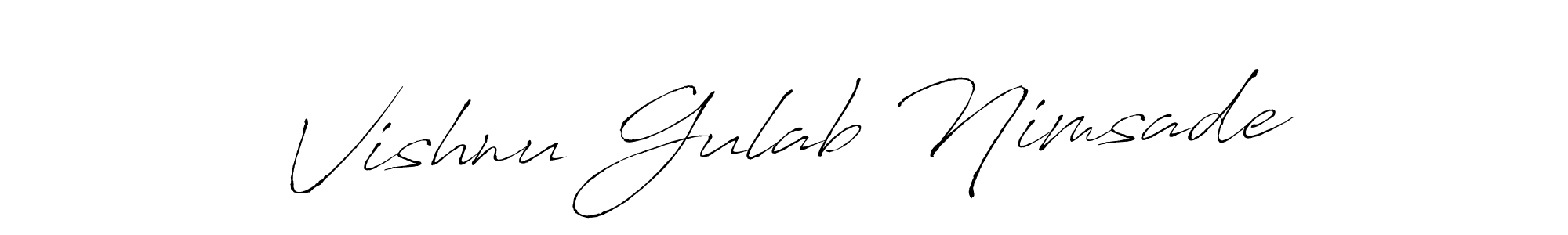 Also we have Vishnu Gulab Nimsade name is the best signature style. Create professional handwritten signature collection using Antro_Vectra autograph style. Vishnu Gulab Nimsade signature style 6 images and pictures png
