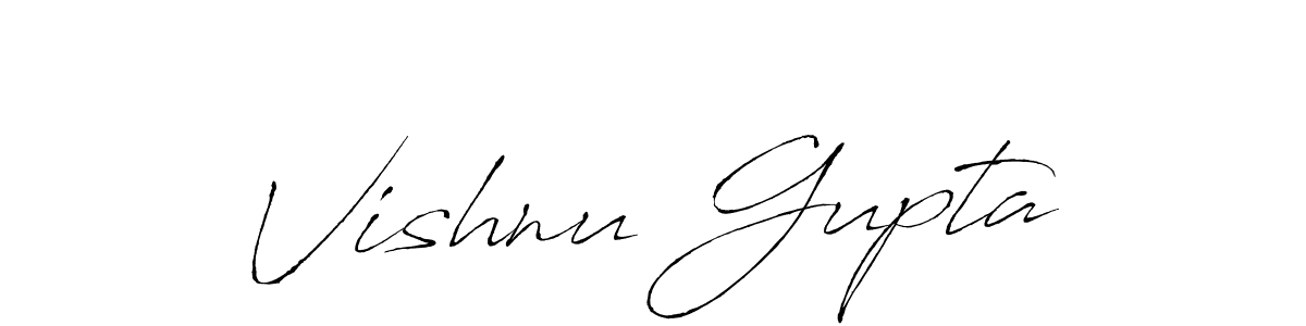 Create a beautiful signature design for name Vishnu Gupta. With this signature (Antro_Vectra) fonts, you can make a handwritten signature for free. Vishnu Gupta signature style 6 images and pictures png