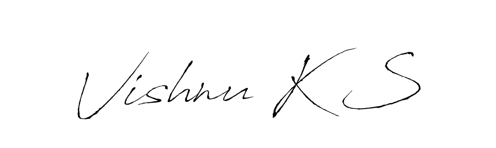 You should practise on your own different ways (Antro_Vectra) to write your name (Vishnu K S) in signature. don't let someone else do it for you. Vishnu K S signature style 6 images and pictures png