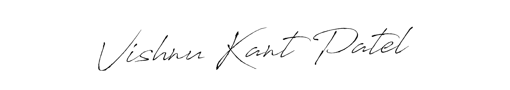 Design your own signature with our free online signature maker. With this signature software, you can create a handwritten (Antro_Vectra) signature for name Vishnu Kant Patel. Vishnu Kant Patel signature style 6 images and pictures png