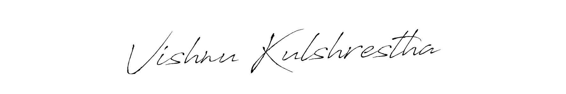 Design your own signature with our free online signature maker. With this signature software, you can create a handwritten (Antro_Vectra) signature for name Vishnu Kulshrestha. Vishnu Kulshrestha signature style 6 images and pictures png