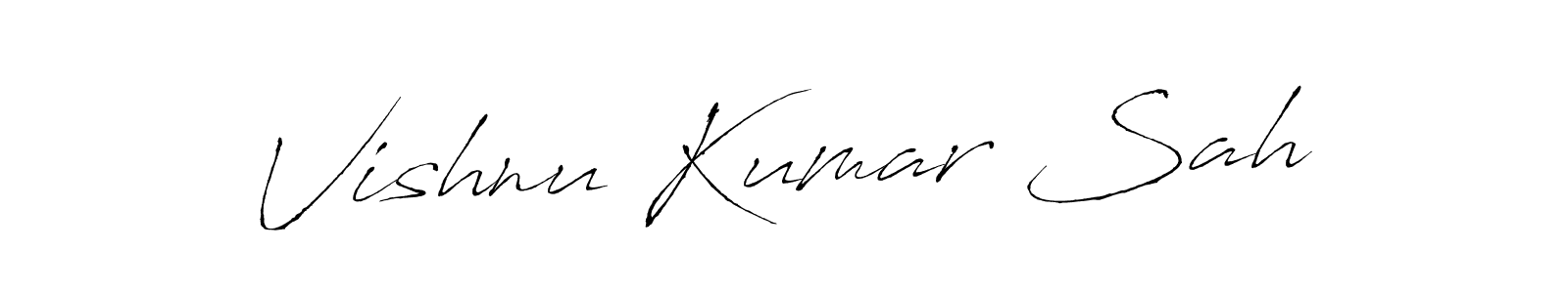 Create a beautiful signature design for name Vishnu Kumar Sah. With this signature (Antro_Vectra) fonts, you can make a handwritten signature for free. Vishnu Kumar Sah signature style 6 images and pictures png